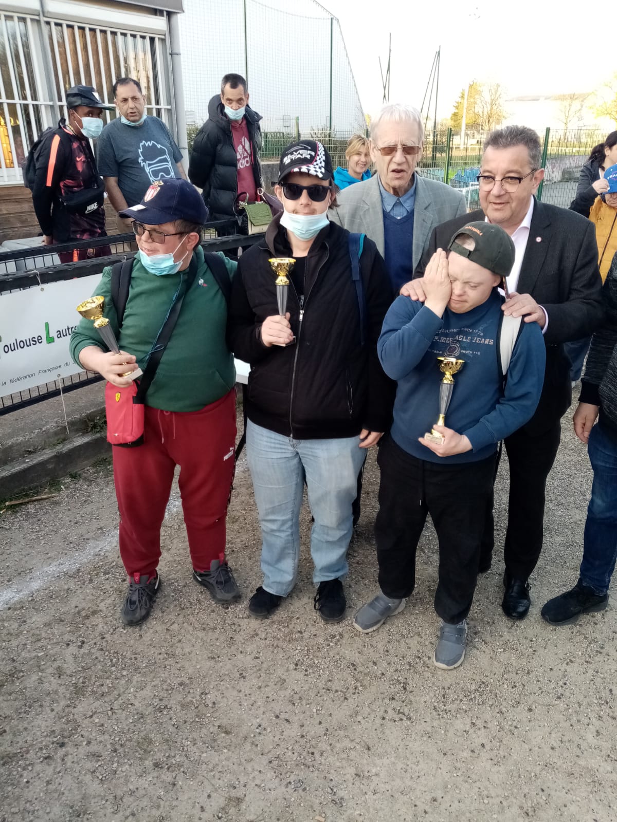 Les 3 gagnants de la dernière séance de pétanque  🏆🥇