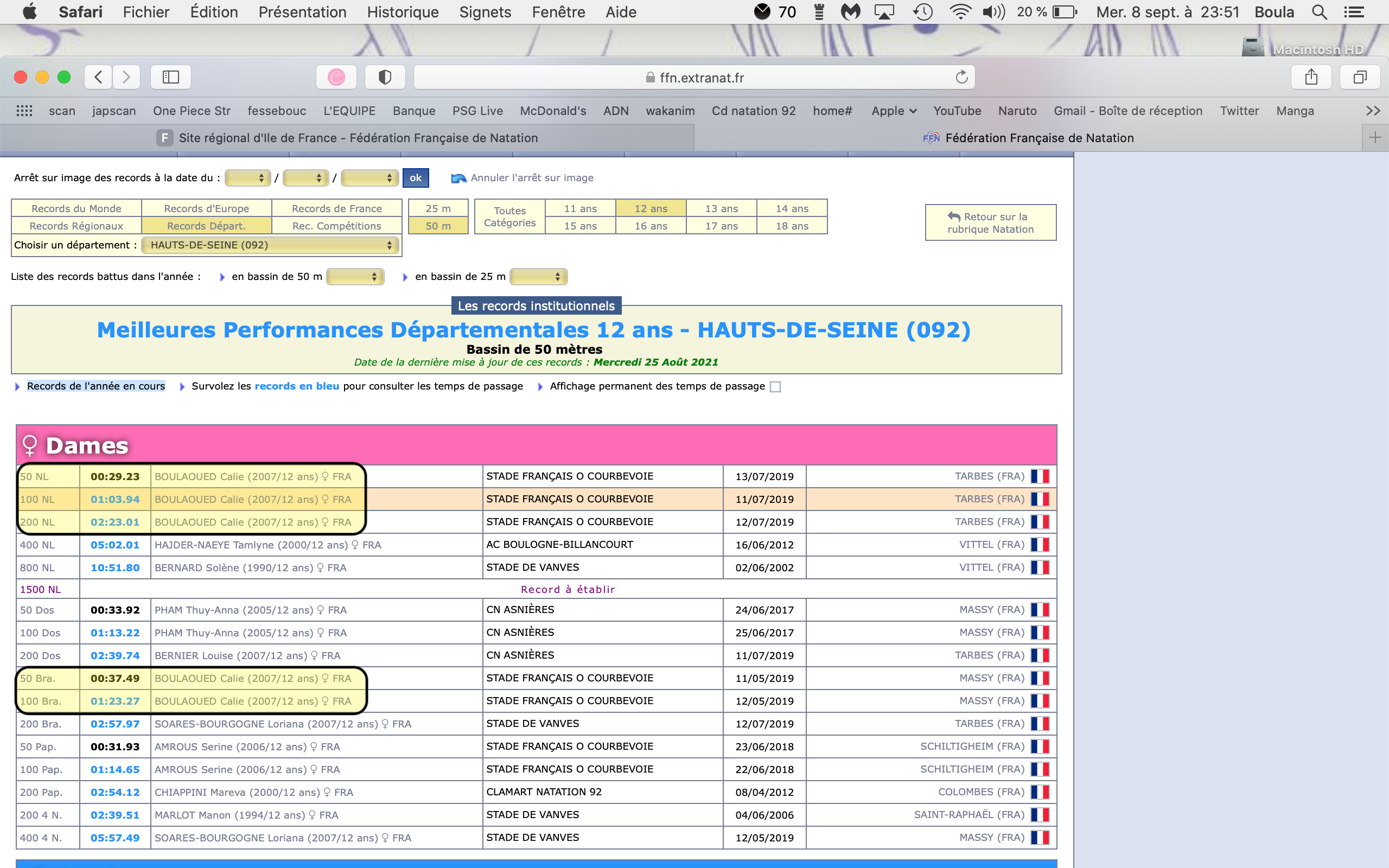 Mes records LC